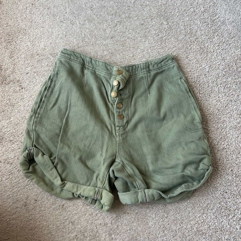 We The Free Green Women's Cargo Shorts